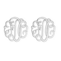 Alison & Ivy Classic Monogram Cutout Stud Earrings - 20 mm